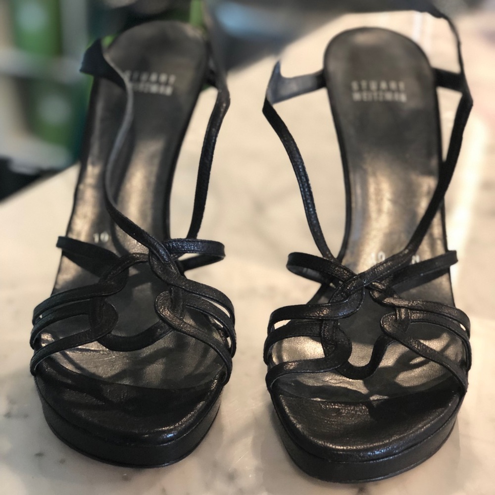 Stuart Weitzman Strappy Black High Heels